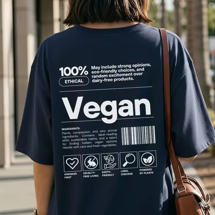 T-shirt végétalien, sweat-shirt
