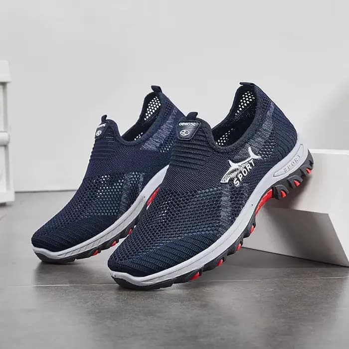Baskets légères à enfiler pour hommes - Chaussures décontractées antidérapantes adaptées à la randonnée