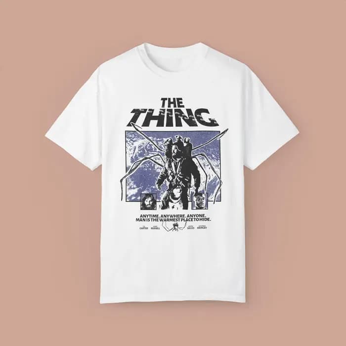 T-shirt avec affiche du film The Thing, John Carpenter, film d'horreur, pour hommes et femmes, surdimensionné, Streetwear Y2k, manches courtes, pour femmes et hommes