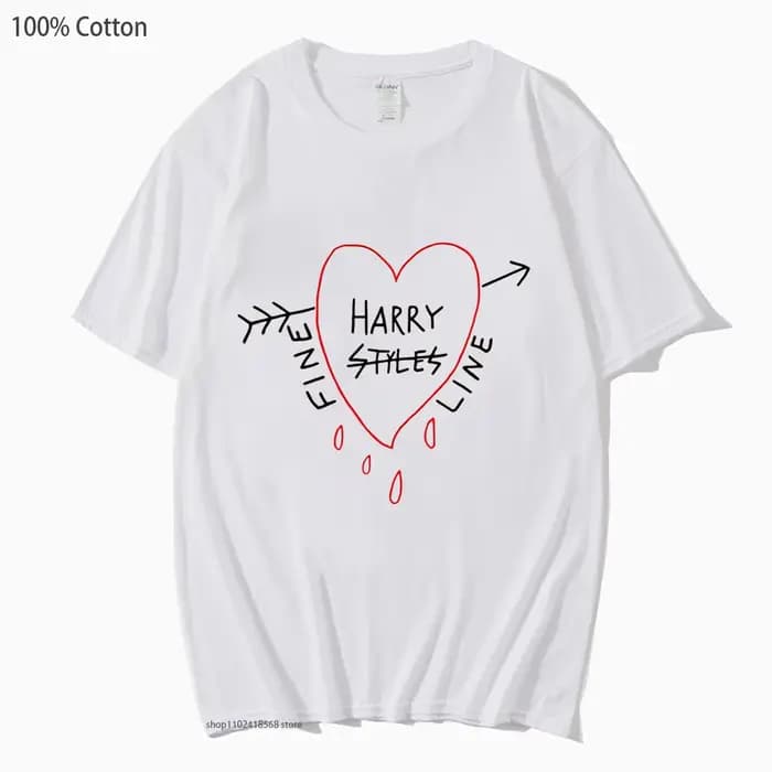 Happy Fine Line Print T-Shirts Harry Styles traiter les gens gentillesse chemises à la mode femmes t