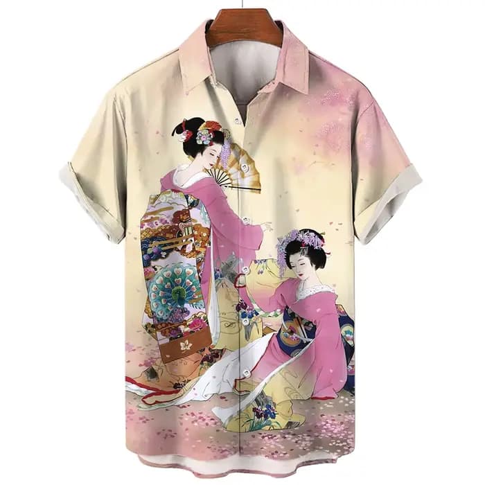 Chemises Geisha japonaises pour hommes