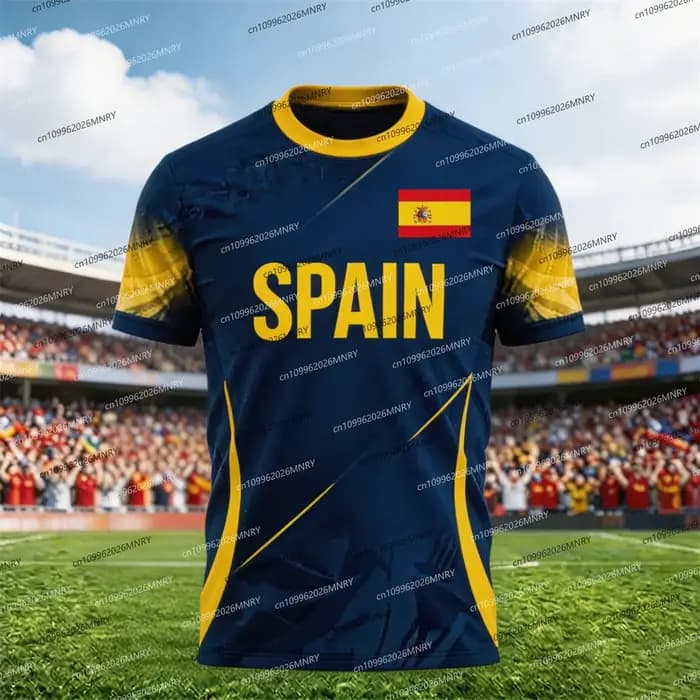 T-shirt avec emblème du drapeau espagnol 2026