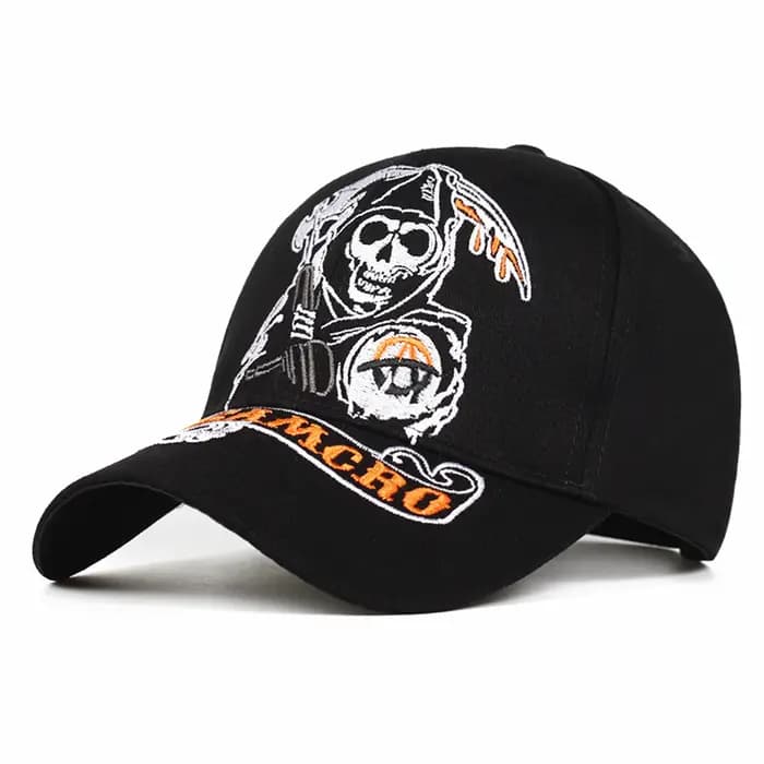 SAMCRO Baseball Cap SOA Sons of Anarchy Skull Embroidery Casual Snapback Hat Fashion Racing Motorcycle Sport hat