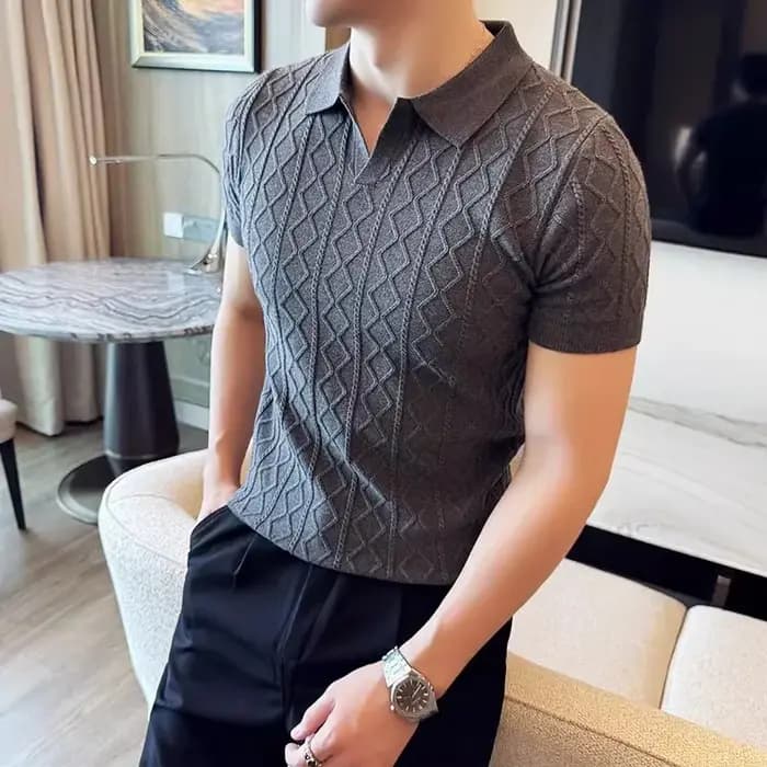 Pulls style polo pour hommes
