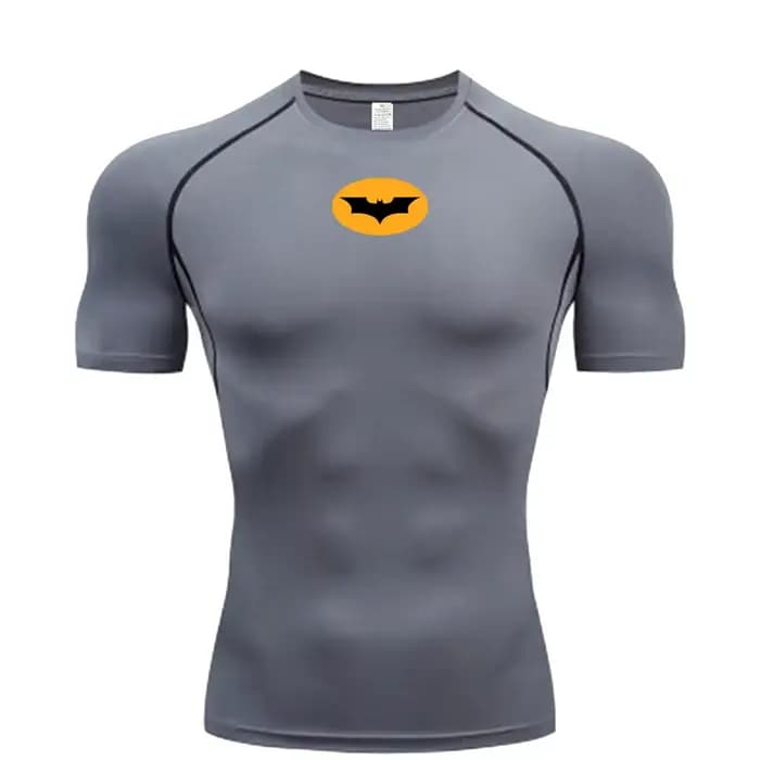 T-shirts de compression à motif chauve-souris pour hommes