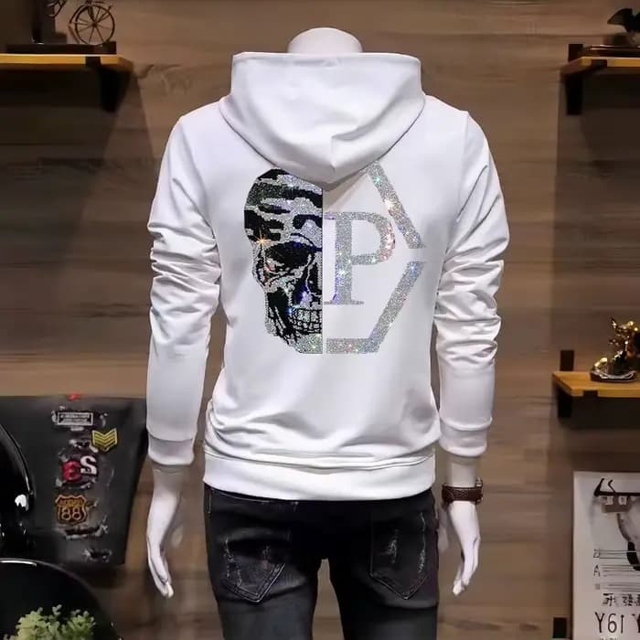 Sweat à capuche sports de rue dessin animé fer perceuse motif