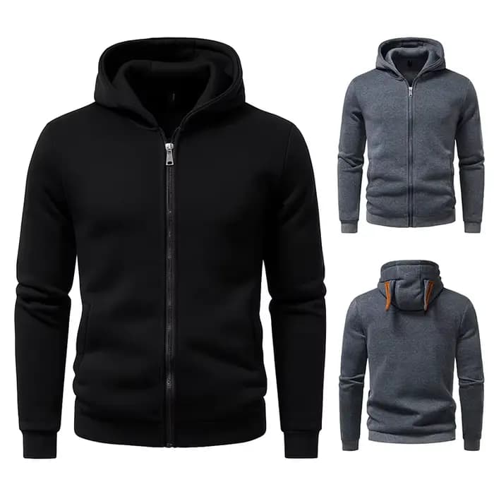 Sweat à capuche brillant pour hommes, fermeture éclair, Hip-Hop, oreille de chien, Design Cool, veste à capuche, H257