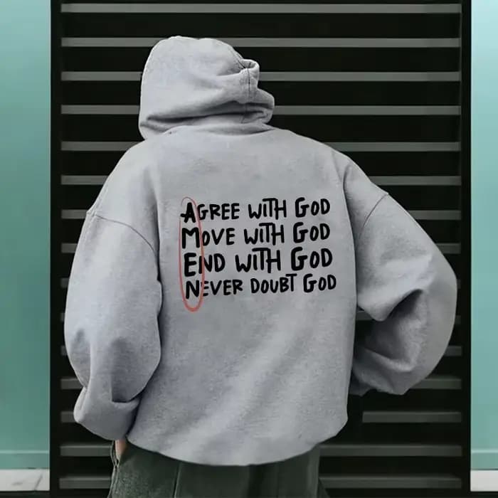 Nouveau Hoodie Imprimé Chrétien pour Hommes 2026 – Qualité Supérieure, Manches Longues, Toutes Saiso