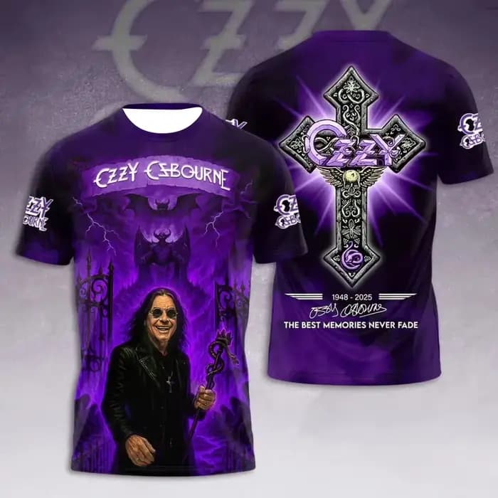 T-shirt imprimé en 3D Rock Ozzy Osbourne Band
