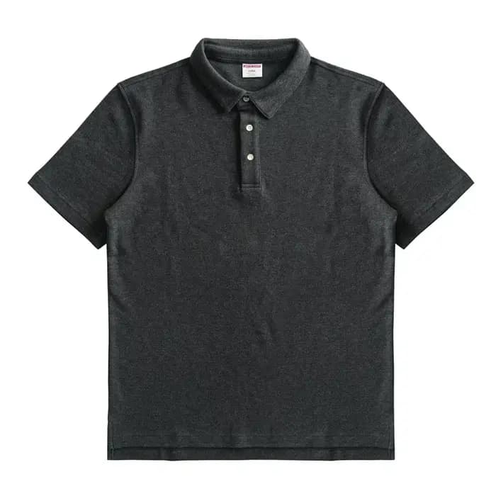 Sauce Zhan hommes T-shirt col Henry solide Polo pur coton manches courtes décontracté coupe ample 250g