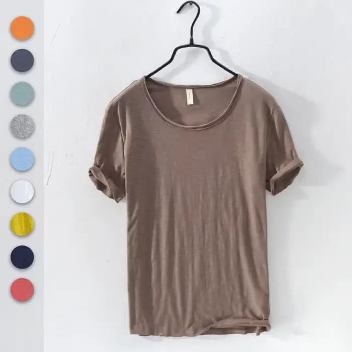T-Shirt rétro à bords bruts pour hommes