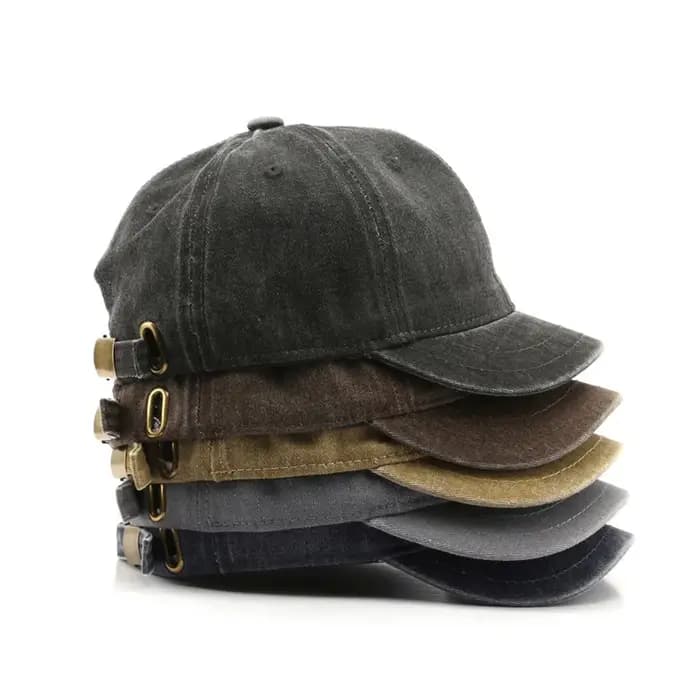 Casquette de baseball rétro à bord court pour hommes et femmes