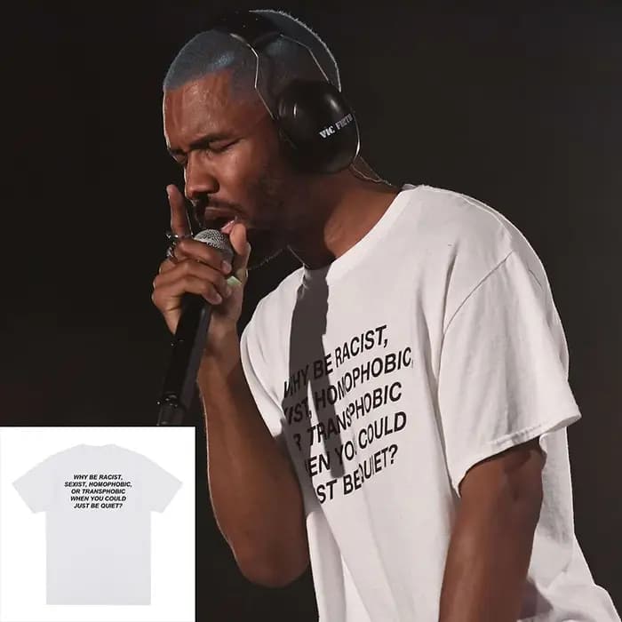 Frank rappeur Hip Hop T-shirt blond coton hommes