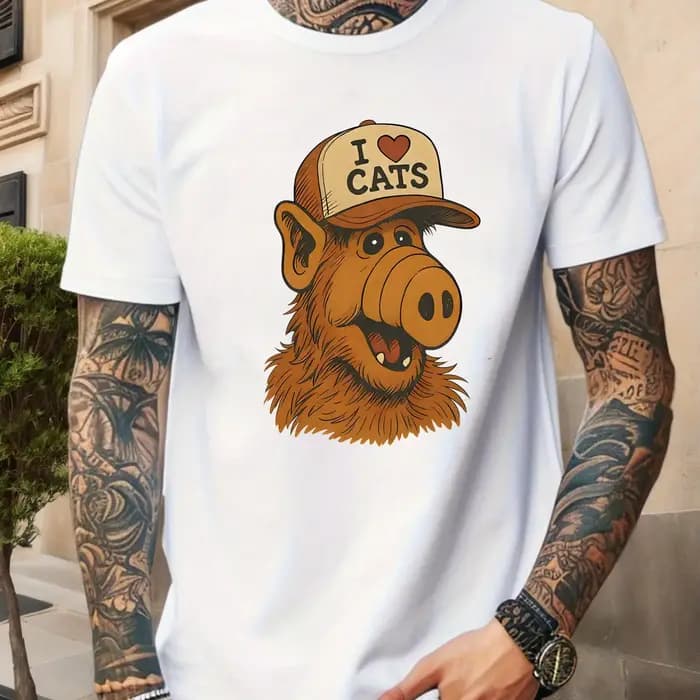 T-shirt rétro - T-shirt amusant ALF de style rétro des années 80