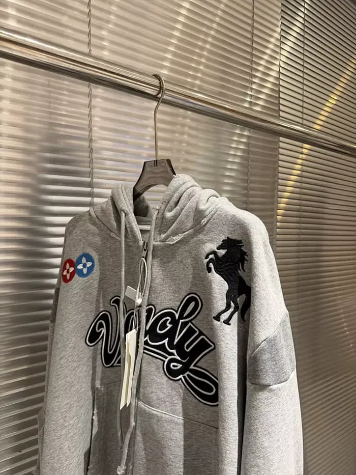 Sweat à capuche zippé oversize pour homme