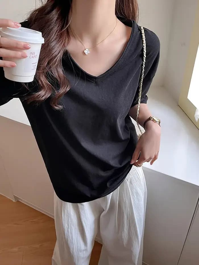T-shirts amples en coton pour femmes