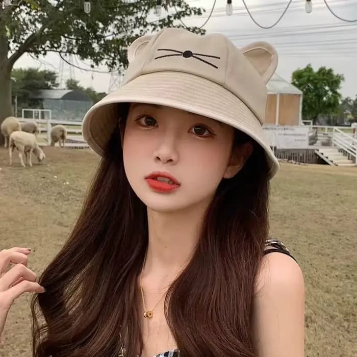 Chapeau Bob Femme à Oreilles de Chat Kawaii