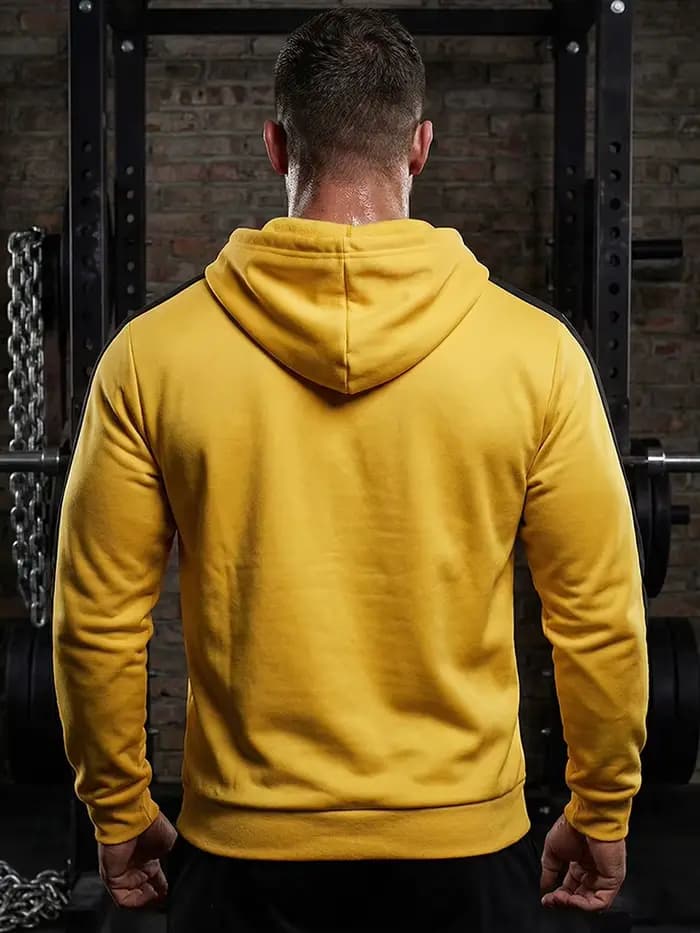 Sweat à capuche athlétique Colorblock Patchwork pour hommes