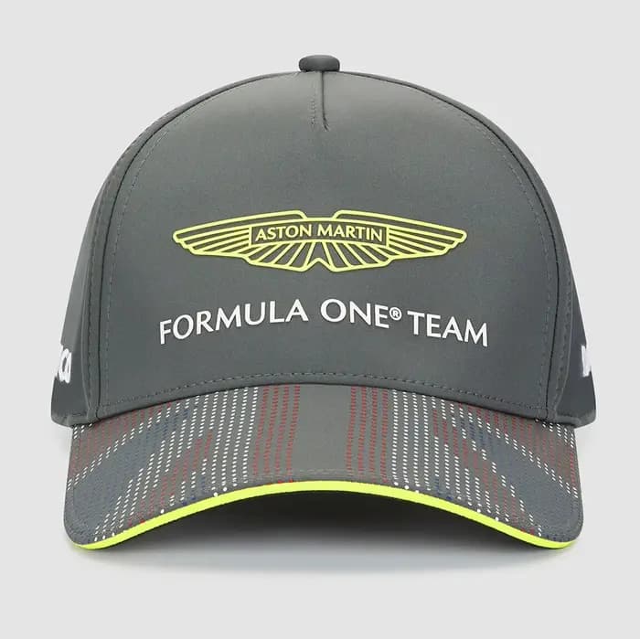 Casquette de course de l'équipe Aston Martin F1, GP du Royaume-Uni 2024, Fernando Alonso, casquette