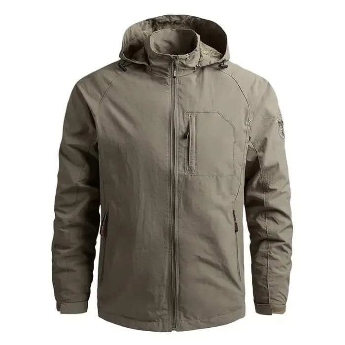 Veste à capuche coupe-vent imperméable pour homme