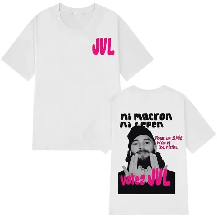 Rappeur français JUL mode graphique T-shirts hommes femmes Hip-hop T-shirt à manches courtes décontracté esthétique