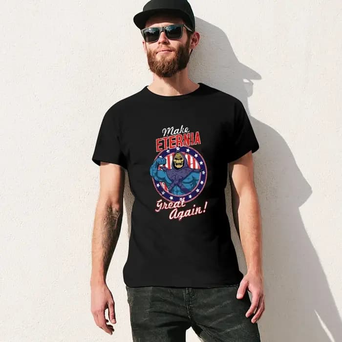 T-shirt simple et décontracté à manches courtes « Make Eternia Great Again »