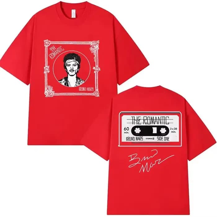Bruno Mars The Romantic Tour 2026 T-shirt pour homme