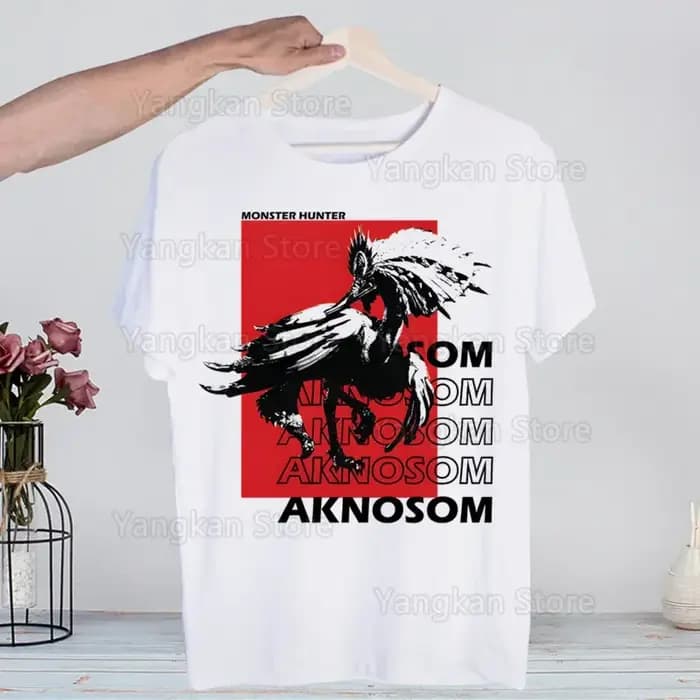 Monster Hunter chemise nouveauté Harajuku hommes T-shirt imprimé unisexe à manches courtes