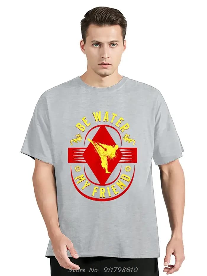 T-Shirt à Manches Courtes pour Homme, Vêtement Esthétique en Coton, Be Water My Friend