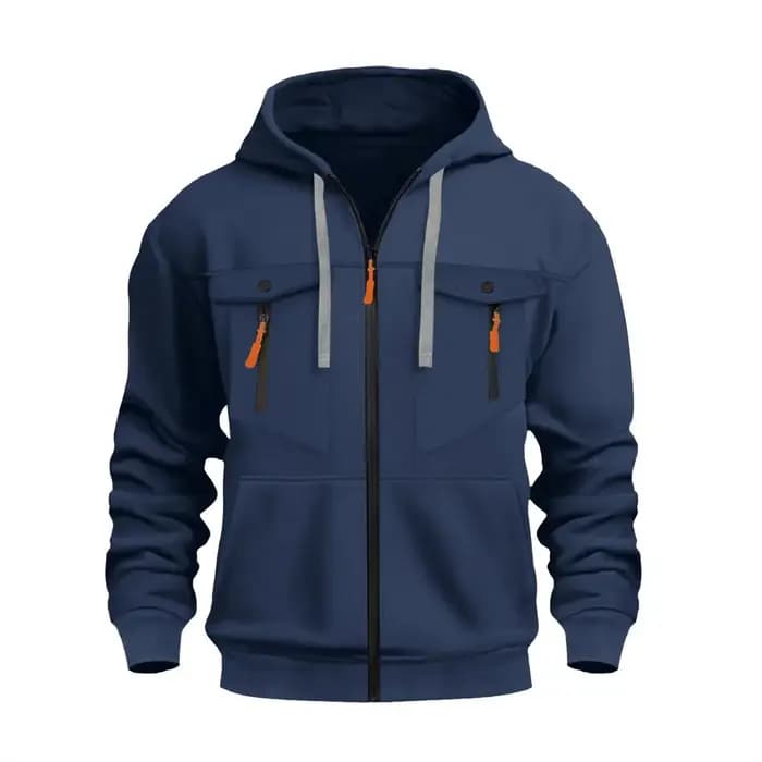 Sweat à capuche zippé décontracté pour homme – Tendance streetwear