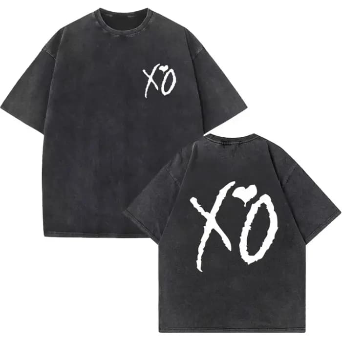 The Weeknd T-shirt lavé XO