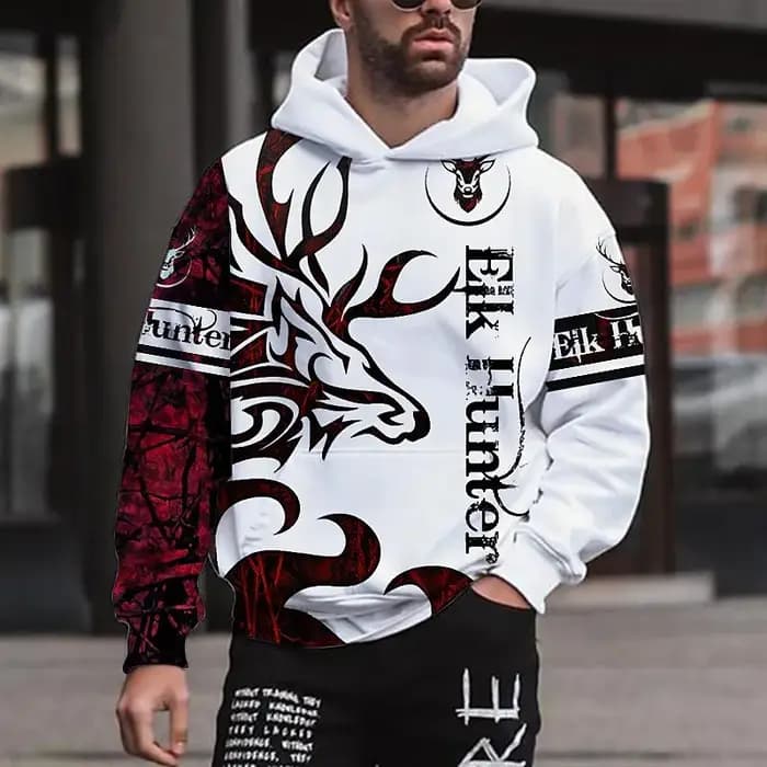 Sweat à capuche surdimensionné à manches longues pour hommes