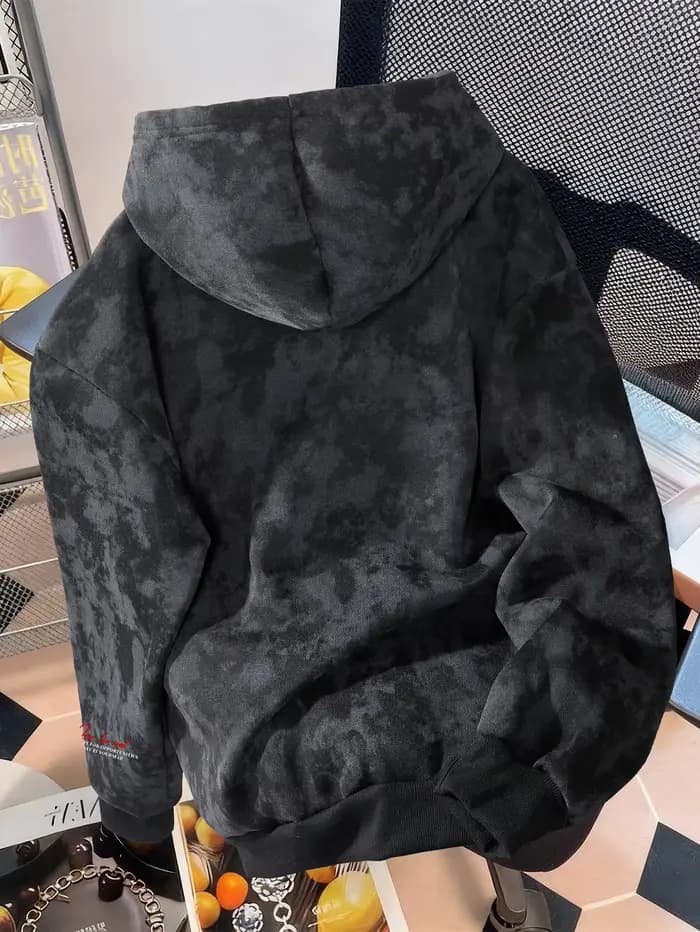 Sweat à capuche rétro pour homme doublé polaire avec motif « 23 »