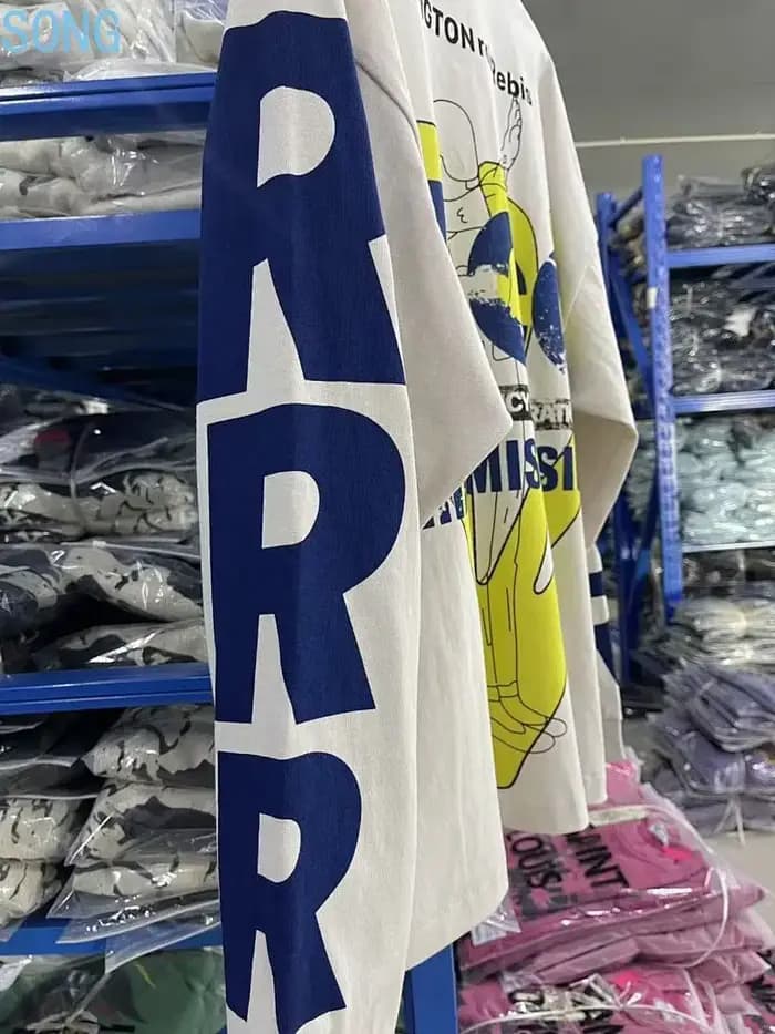 T-shirts blancs rétro délavés surdimensionnés pour hommes et femmes