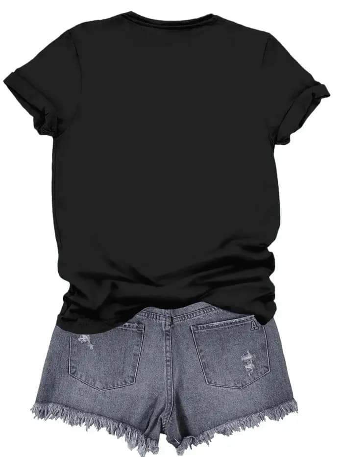 T-Shirt graphique Orange Humor espagnol- "Si Te Caigo Mal..." citation drôle col rond hauts femmes t-shirts graphiques été Streetwear