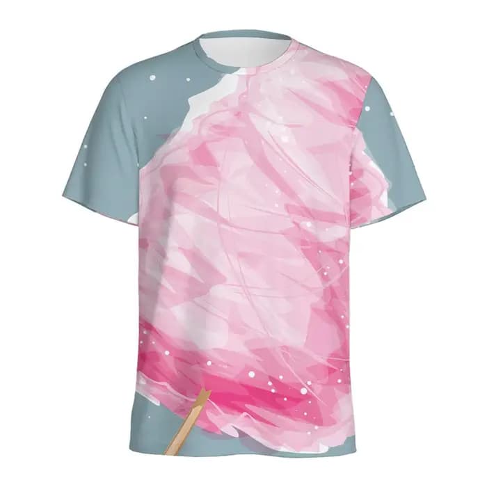 T-shirt à motif bonbon de dessin animé pour hommes et enfants