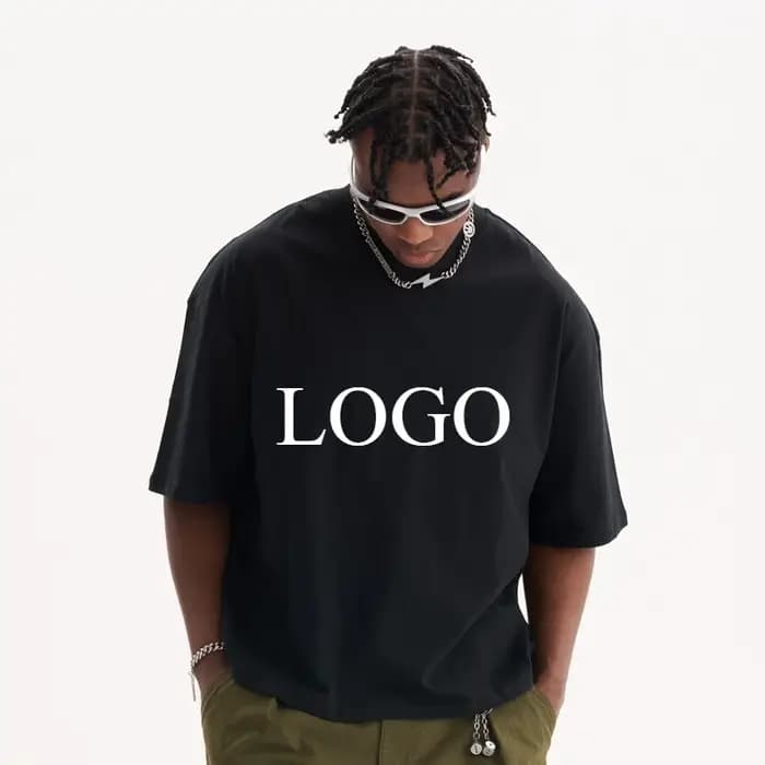 Bricolage LOGO personnalisé t-shirt DTG impression hommes Boxy Fit 100% coton décontracté ample à manches courtes hauts T-shirts personnalisés