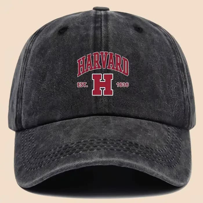 Casquette de camionneur à imprimé Harvard, compatible avec Harvard, casquette vintage réglable unise