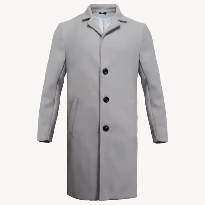 Vestes Streetwear pour hommes, couleur unie, vêtements d'extérieur et manteaux décontractés, simple boutonnage, revers en laine, veste pour printemps et hiver