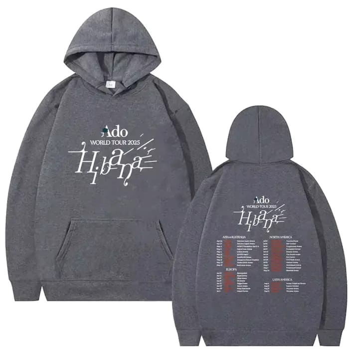 Ado World Tour 2025 Hibana Double face sweat à capuche imprimé hommes femmes mode Style japonais survêtement