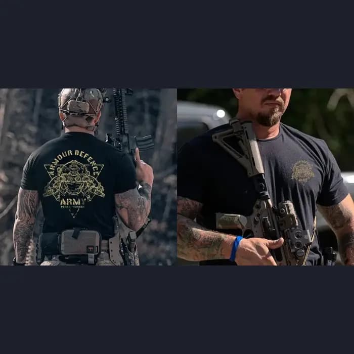 T-shirt graphique Armour Defense Army Peacekeeper pour hommes et femmes