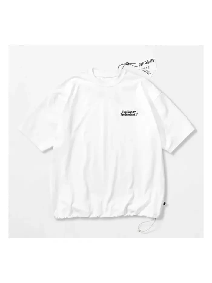 The Ennoy T-shirt coopération rétro broderie à manches courtes hommes et femmes col rond ample pur c