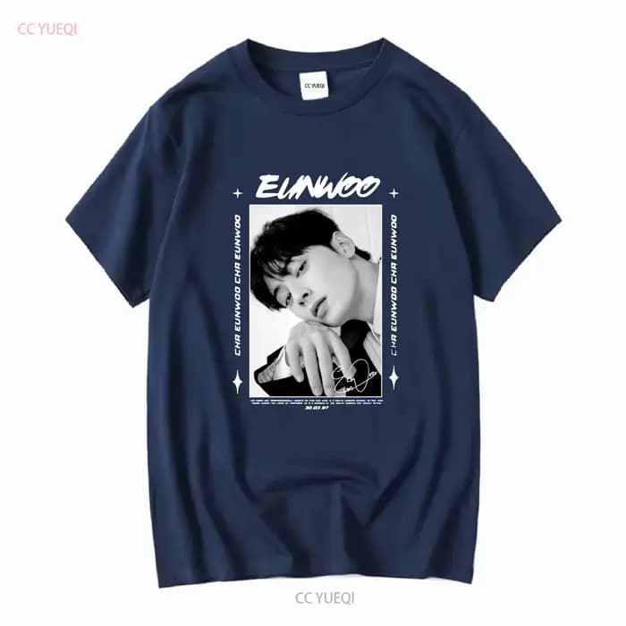Cha Eunwoo suho vraie beauté t-shirt cadeau fans nouveau vintage lavé streetwear graphique étiré vêtements de créateur de mode décontracté