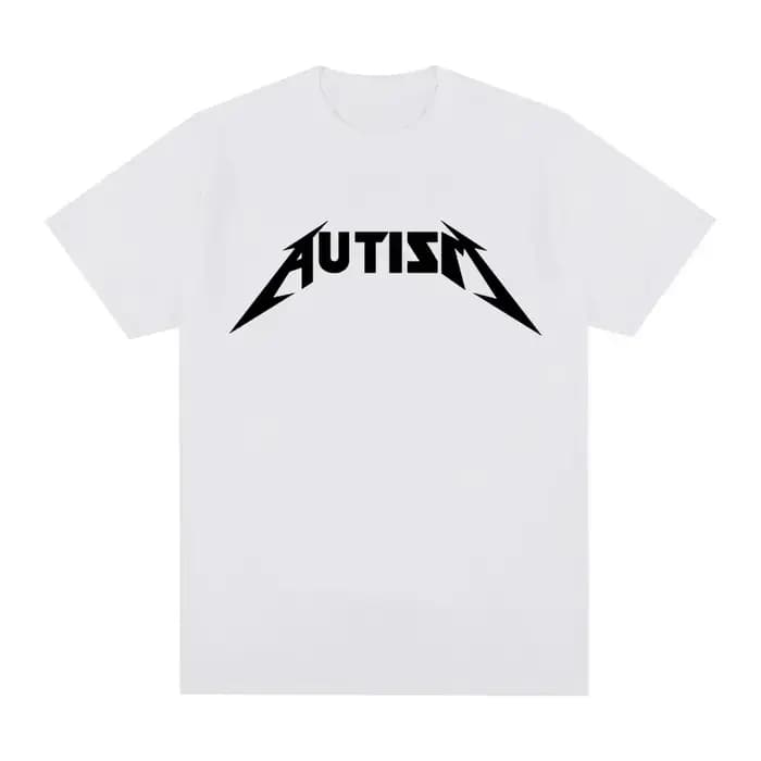 Autisme métal Rock Meme T-shirt hommes femmes mode Hip Hop manches courtes surdimensionné T-shirts é