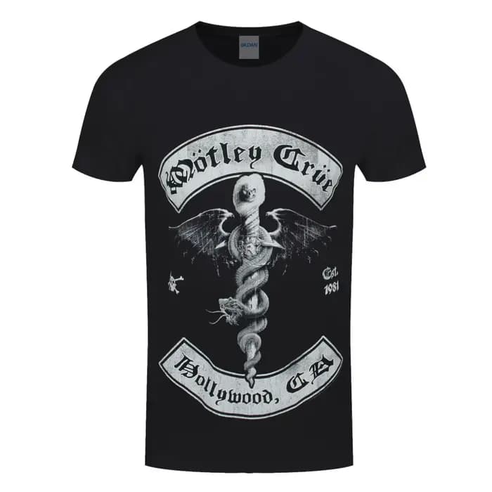 T-shirt en coton graphique Y2k Motley Crue