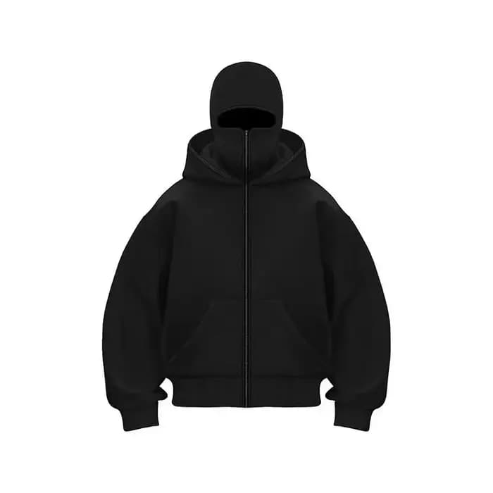 Y2K Ninja Harajuku sweat à capuche zippé chaud Double couche veste froide à la mode motif brodé français décontracté gothique hommes femmes haut