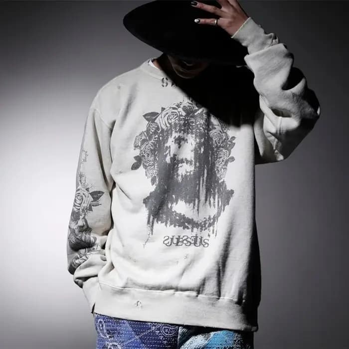 Yao mode Saint de Michael Graffiti imprimé pull de luxe Streetwear surdimensionné Y2k haute qualité
