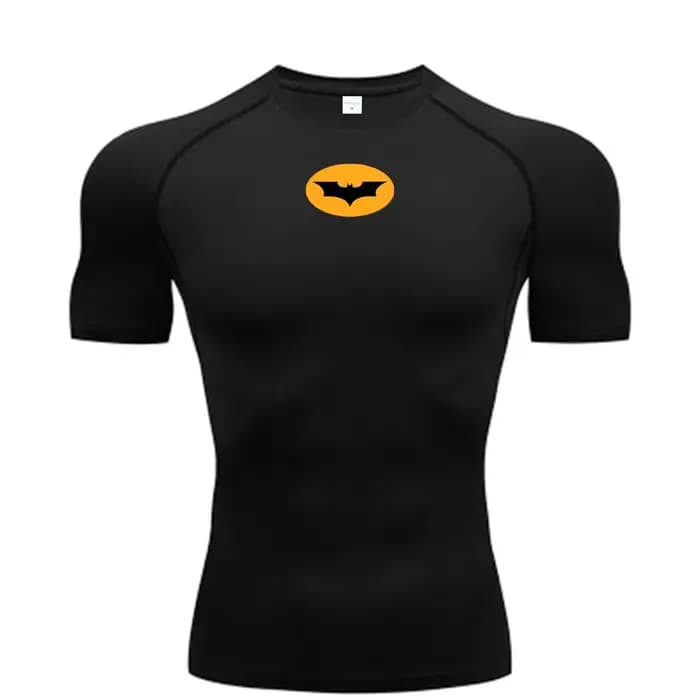 T-shirts de compression à motif chauve-souris pour hommes