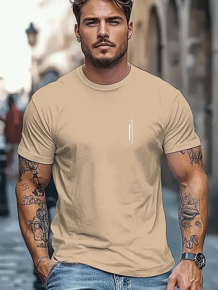 T-shirt à col rond pour homme