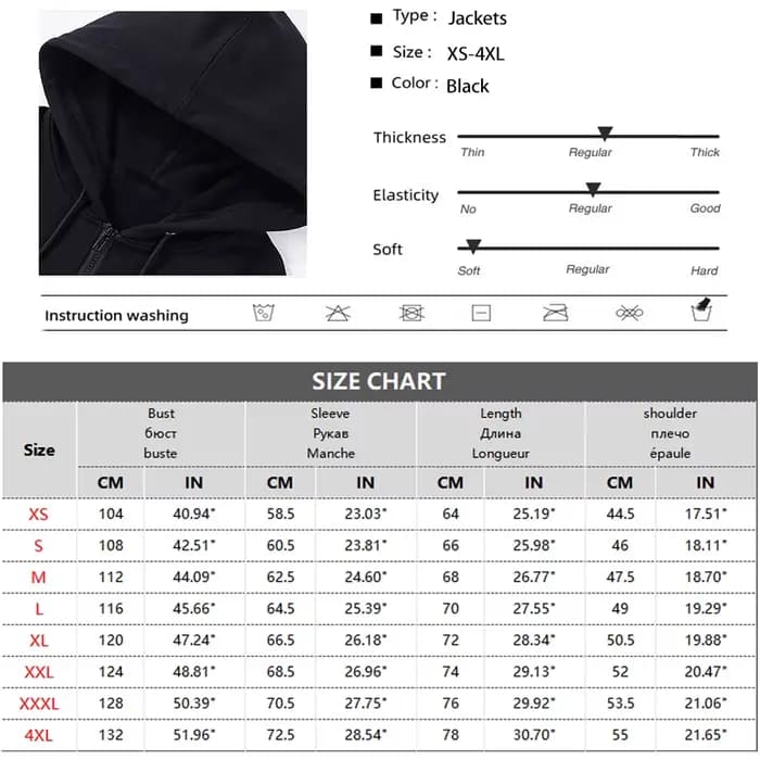 Sweat à capuche homme style urbain rétro zippé à manches longues